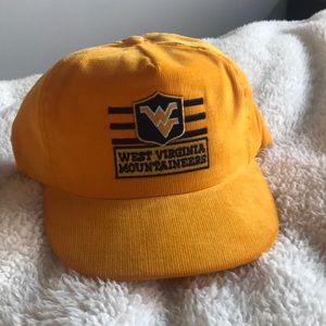 Vintage Corduroy WVU Yellow Hat Mountaineers